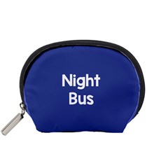 Night Bus New Blue Accessory Pouches (small)  by Mariart