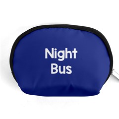 Night Bus New Blue Accessory Pouches (medium)  by Mariart