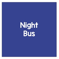 Night Bus New Blue Large Satin Scarf (square) by Mariart