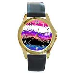 Mutare Mutaregender Flags Round Gold Metal Watch by Mariart