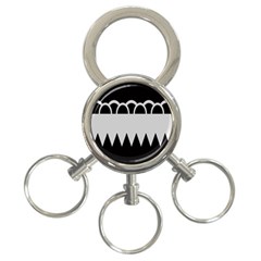 Noir Gender Flags Wave Waves Chevron Circle Black Grey 3-ring Key Chains by Mariart