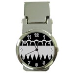 Noir Gender Flags Wave Waves Chevron Circle Black Grey Money Clip Watches Front