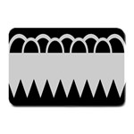 Noir Gender Flags Wave Waves Chevron Circle Black Grey Plate Mats 18 x12  Plate Mat