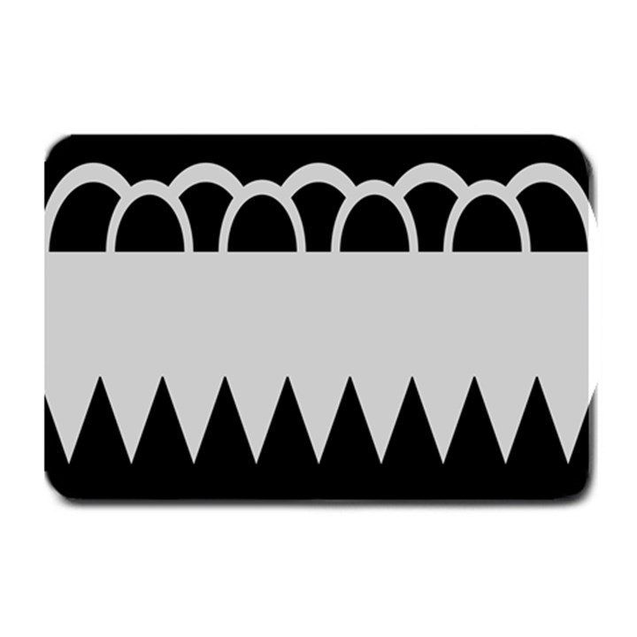 Noir Gender Flags Wave Waves Chevron Circle Black Grey Plate Mats