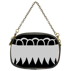 Noir Gender Flags Wave Waves Chevron Circle Black Grey Chain Purses (one Side) 