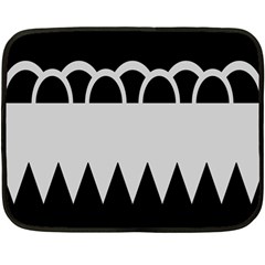 Noir Gender Flags Wave Waves Chevron Circle Black Grey Fleece Blanket (mini) by Mariart