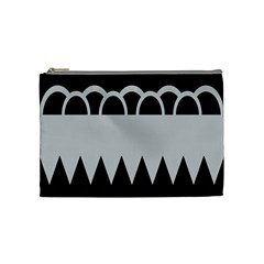 Noir Gender Flags Wave Waves Chevron Circle Black Grey Cosmetic Bag (medium)  by Mariart