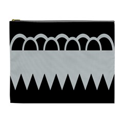 Noir Gender Flags Wave Waves Chevron Circle Black Grey Cosmetic Bag (xl) by Mariart