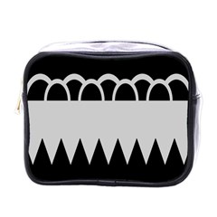 Noir Gender Flags Wave Waves Chevron Circle Black Grey Mini Toiletries Bags by Mariart