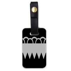 Noir Gender Flags Wave Waves Chevron Circle Black Grey Luggage Tags (one Side)  by Mariart