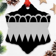 Noir Gender Flags Wave Waves Chevron Circle Black Grey Ornament (snowflake)