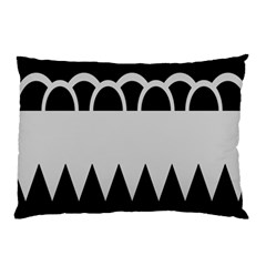 Noir Gender Flags Wave Waves Chevron Circle Black Grey Pillow Case (two Sides) by Mariart