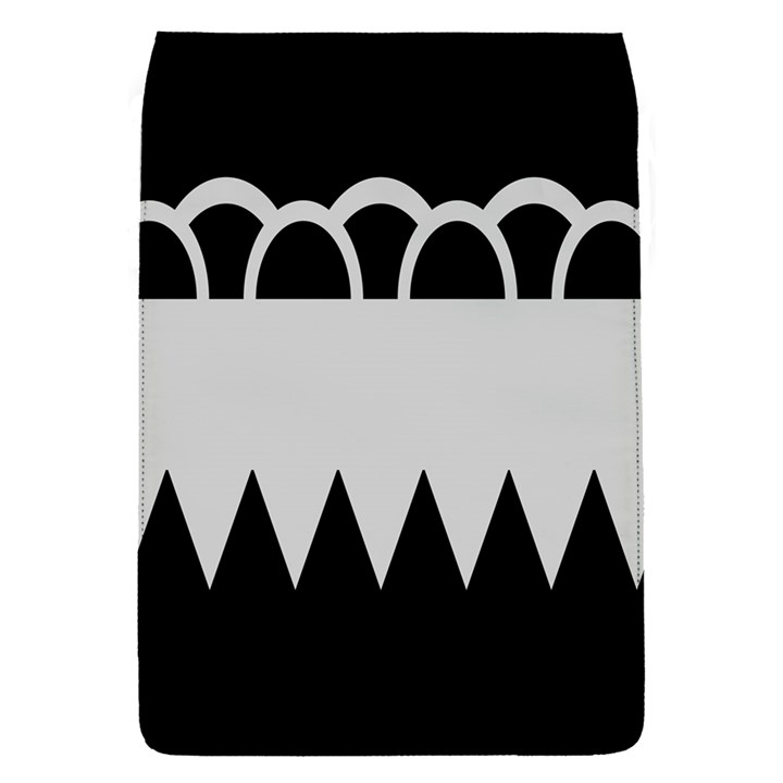 Noir Gender Flags Wave Waves Chevron Circle Black Grey Flap Covers (S) 