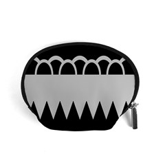 Noir Gender Flags Wave Waves Chevron Circle Black Grey Accessory Pouches (small)  by Mariart