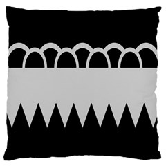 Noir Gender Flags Wave Waves Chevron Circle Black Grey Standard Flano Cushion Case (one Side) by Mariart