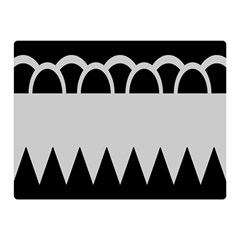 Noir Gender Flags Wave Waves Chevron Circle Black Grey Double Sided Flano Blanket (mini)  by Mariart