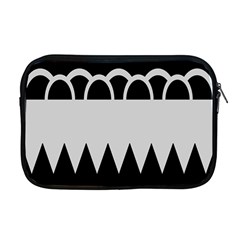 Noir Gender Flags Wave Waves Chevron Circle Black Grey Apple Macbook Pro 17  Zipper Case by Mariart