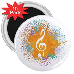 Musical Notes 3  Magnets (10 Pack) 