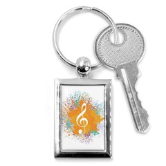 Musical Notes Key Chains (rectangle)  by Mariart