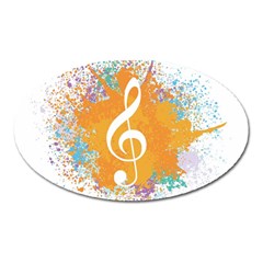 Musical Notes Oval Magnet by Mariart