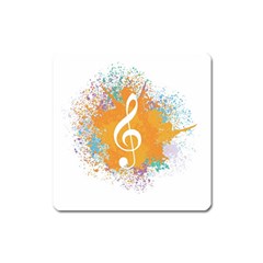 Musical Notes Square Magnet