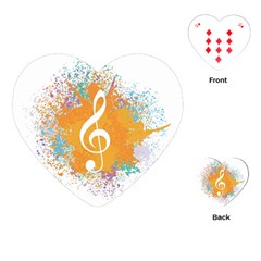 Musical Notes Playing Cards (heart)  by Mariart