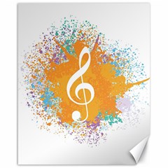 Musical Notes Canvas 16  X 20   by Mariart