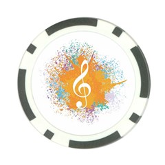 Musical Notes Poker Chip Card Guard by Mariart