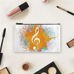 Musical Notes Cosmetic Bag (small)  by Mariart