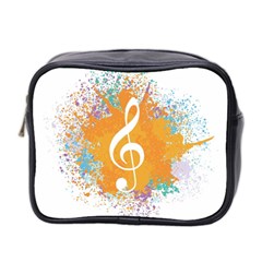 Musical Notes Mini Toiletries Bag 2-side by Mariart