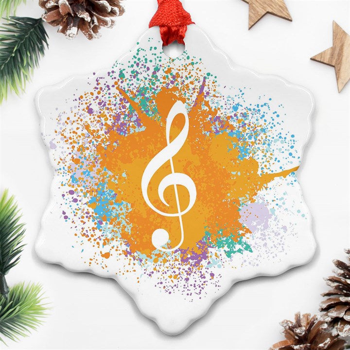 Musical Notes Ornament (Snowflake)