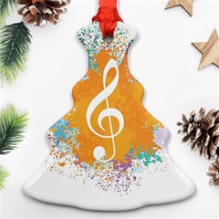 Musical Notes Christmas Tree Ornament (two Sides) by Mariart