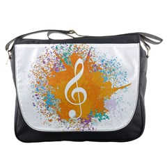 Musical Notes Messenger Bags by Mariart