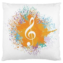 Musical Notes Large Cushion Case (two Sides)