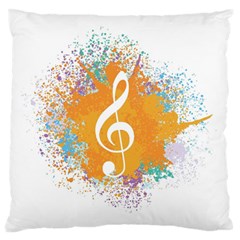 Musical Notes Standard Flano Cushion Case (two Sides) by Mariart