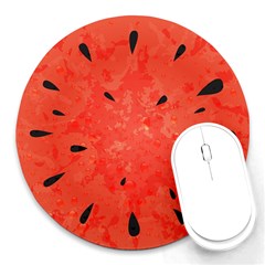 Summer Watermelon Design Round Mousepads by TastefulDesigns