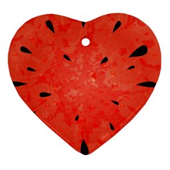 Summer Watermelon Design Ornament (heart) by TastefulDesigns