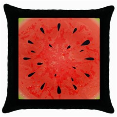 Summer Watermelon Design Throw Pillow Case (black) by TastefulDesigns