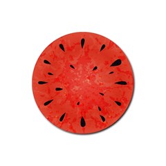 Summer Watermelon Design Rubber Coaster (round)  by TastefulDesigns