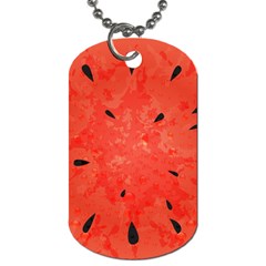 Summer Watermelon Design Dog Tag (one Side) by TastefulDesigns