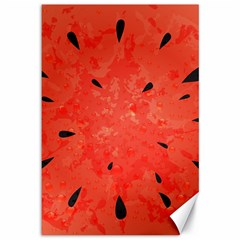 Summer Watermelon Design Canvas 12  X 18   by TastefulDesigns