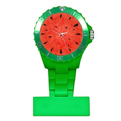 Summer Watermelon Design Plastic Nurses Watch by TastefulDesigns