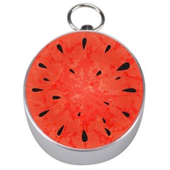 Summer Watermelon Design Silver Compasses by TastefulDesigns