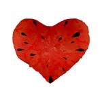 Summer watermelon design Standard 16  Premium Flano Heart Shape Cushions Back