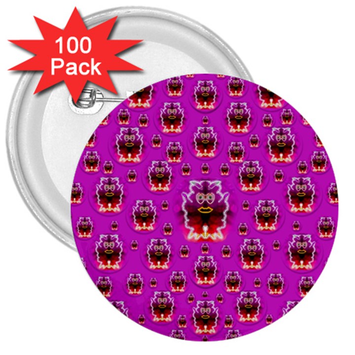 A Cartoon Named Okey Want Friends And Freedom 3  Buttons (100 pack) 