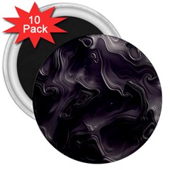 Map Curves Dark 3  Magnets (10 Pack)  by Mariart