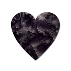 Map Curves Dark Heart Magnet