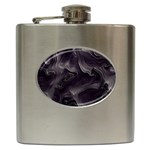 Map Curves Dark Hip Flask (6 oz) Front