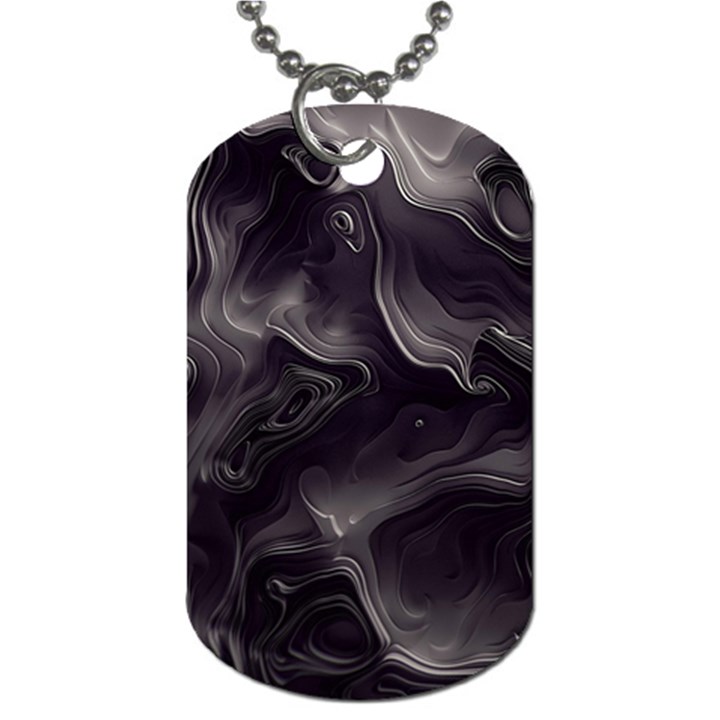 Map Curves Dark Dog Tag (Two Sides)