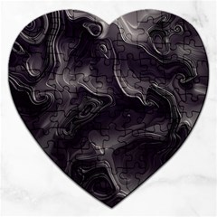 Map Curves Dark Jigsaw Puzzle (heart) by Mariart